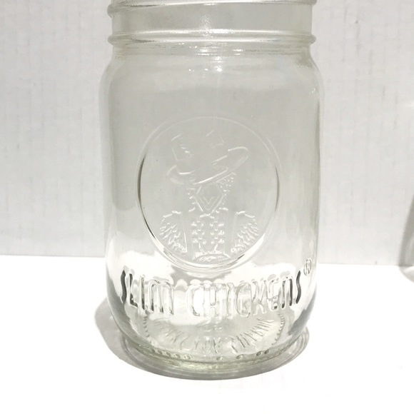 4 New Slim Chickens Mason Jar Glasses 14 oz - Picture 4 of 5